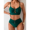 thumbnail image 1 of Sexy Bikini Two-piece Split Swimsuit Sexy Women'S Metal Accessories Solid Color Beach Vacation Swimsuit Women, 1 of 8
