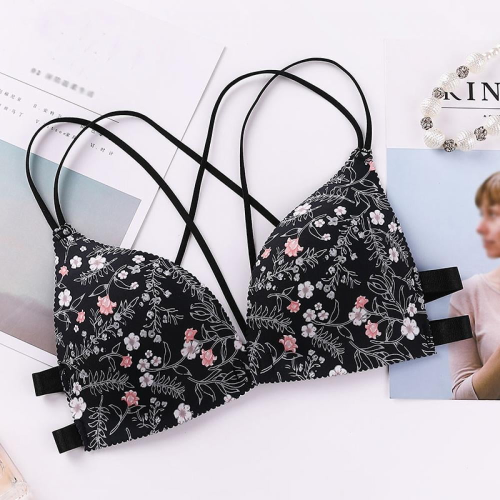 Flat-chested Women Bras Small bosom Sexy Lingerie Thin Padded Wireless  Brassiere 