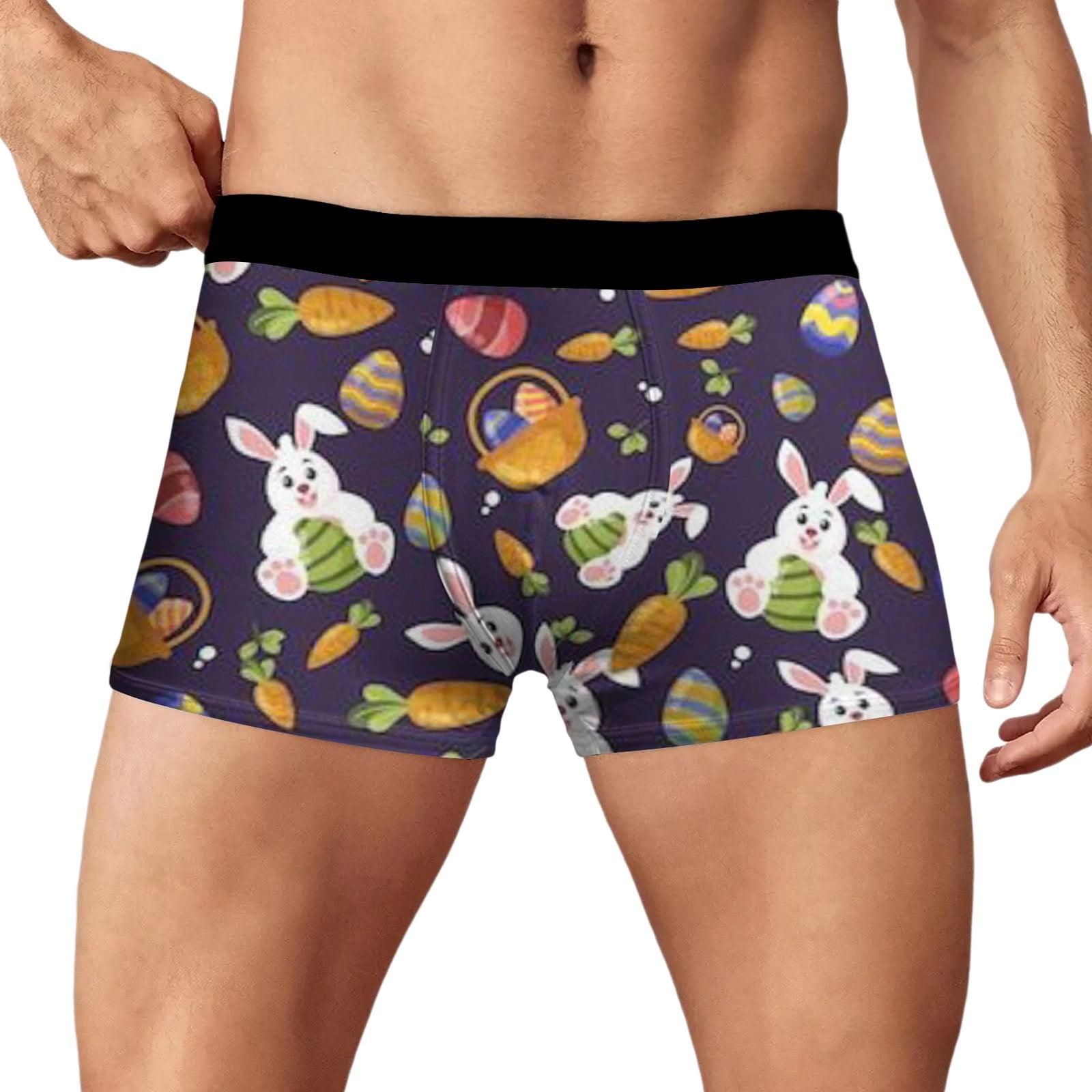 Sexy Briefs Mens Easter Underwear Breathable Trend Novel Digital 3D