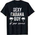 thumbnail image 1 of Sexy Cabana Boy Pool Party Bartender Mens Gift T-Shirt, 1 of 4