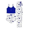 thumbnail image 1 of Sexy Camisole Shorts Pajamas Set for Women Cami Crop Top Matching Long Pants Sleepwear Heart Printed 3 Piece Pjs Lounge Sets, 1 of 3