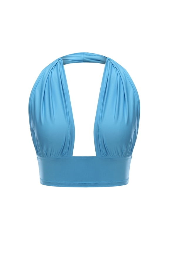 Sexy Casual Cami Tank Tops for Women's Crisscross Cut Out Vest Shirts Halter Wrap Crop Top Leopard Print Halter Blouses