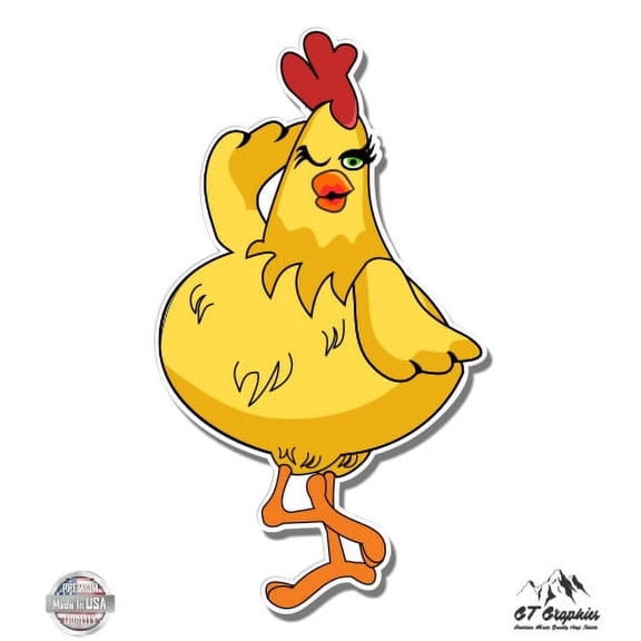 Sexy Chick - 8" Vinyl Sticker - For Car Laptop I-Pad - Waterproof Decal