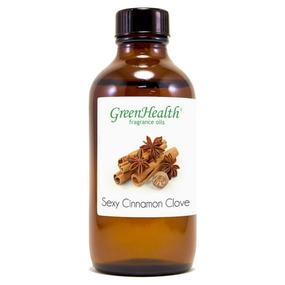 GreenHealth Sexy Cinnamon Clove Fragrance Oil 4 fl oz Amber Glass Bottle with Cap
