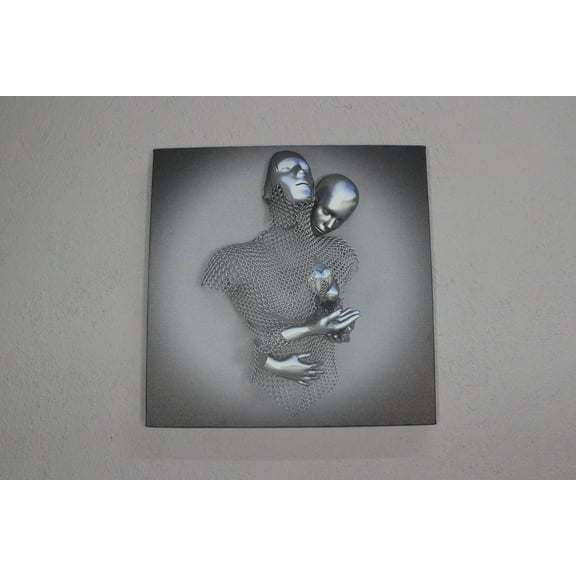 Sexy Couple Canvas Art, Metallic Canvas Art, 3d Effect Wall Art, Couple Hugging 3d Canvas, Abstract Artwork, Couple Hugging Printed, Canvas Wall Decor - White Framed