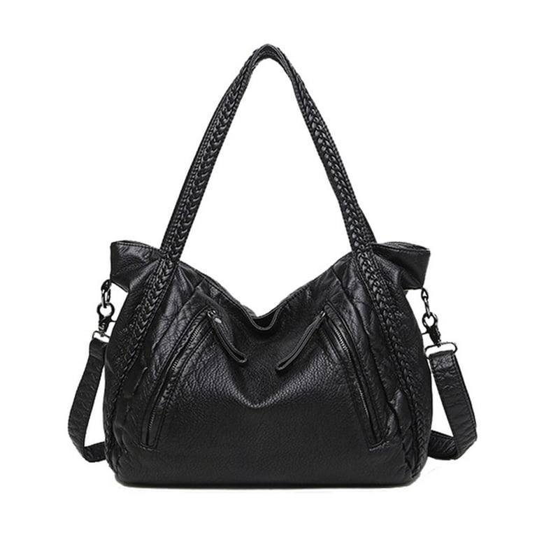 Sexy Dance Black Hobo Bags for Women Big Capacity Vegan Leather Handbags  Large Tote Ladies Purse Shoulder Bag with Adjustable Shoulder Strap - Large