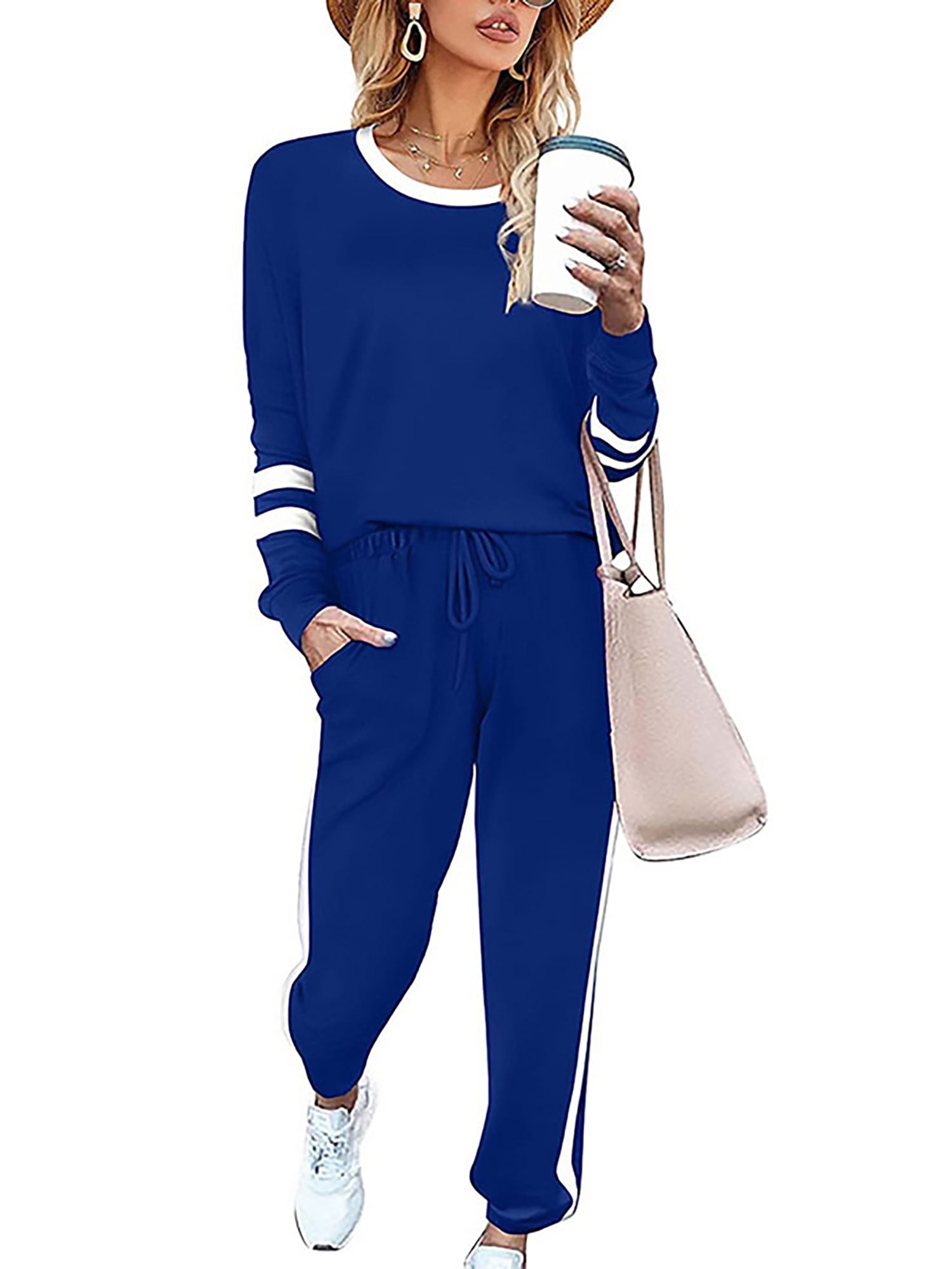 UYISJ Jogging Suits For Women Casual Two Piece Tracksuits Outfits Long Sleeve Sweatsuits Slim Fit Pants Workout Set Dark Gray M - View #4