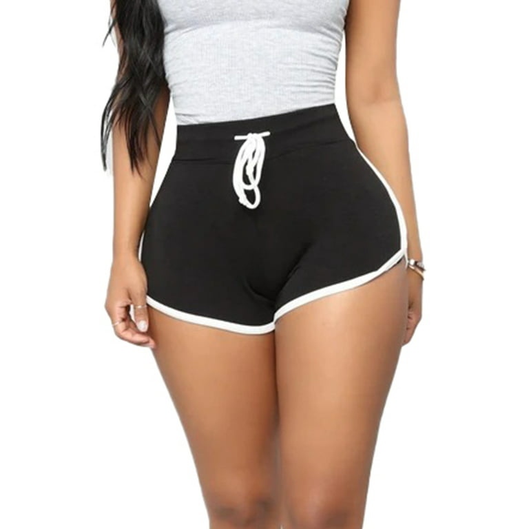 Sexy Dance Casual Beach Shorts for Women Mini Hot Pants Sports Shorts Lace  Up Casual Lounge Shorts Fitness Split Short Pants Women Activewear Tight