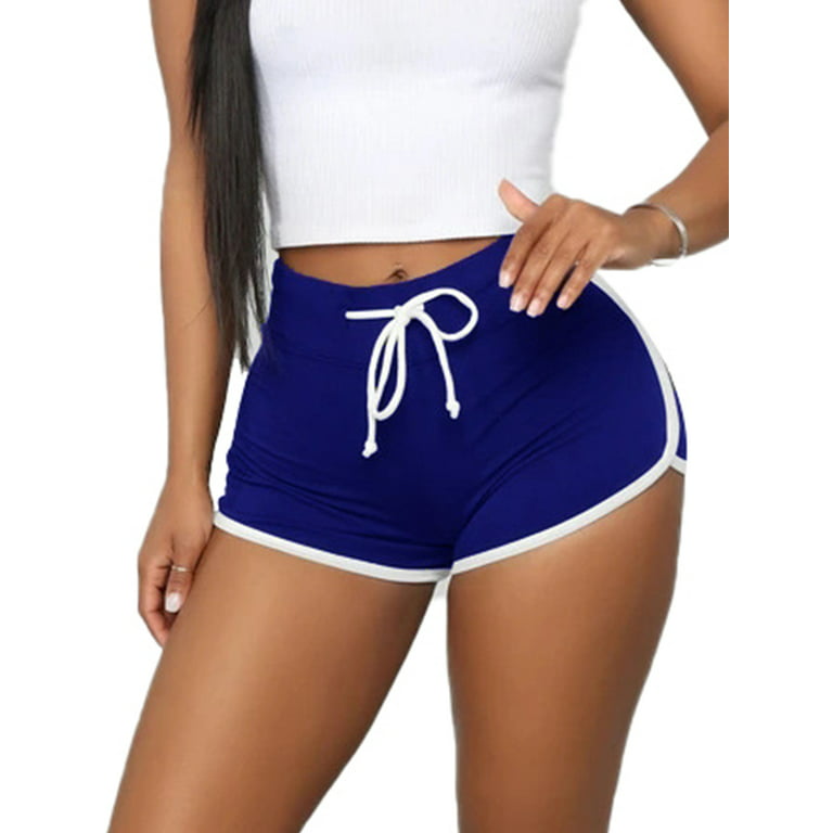 Sexy Dance Casual Beach Shorts for Women Mini Hot Pants Sports Shorts Lace  Up Casual Lounge Shorts Fitness Split Short Pants Women Activewear Tight