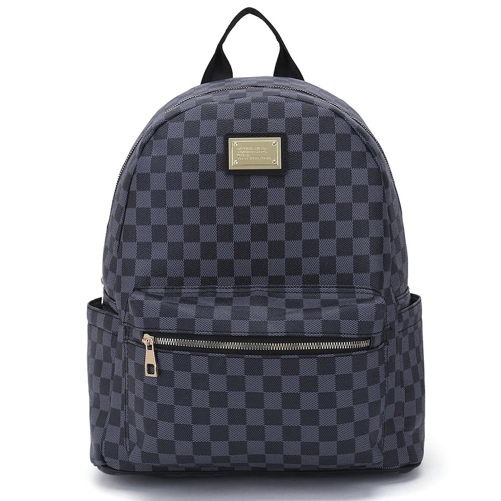 Sexy Dance Women Checkered Backpack Fashion Backpack Leather