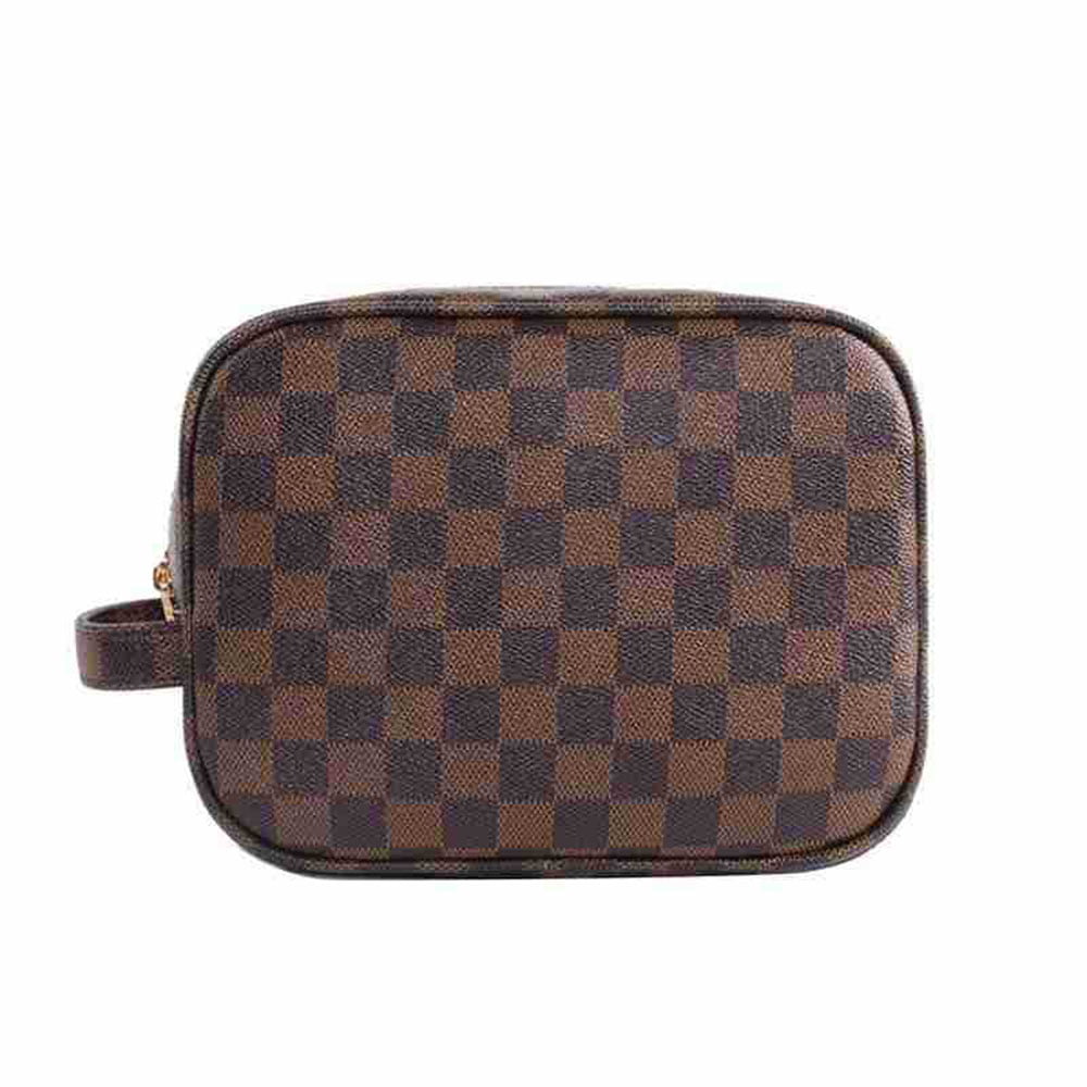 Sexy Dance Checkered Handbag,Large Cosmetic Makeup Bag,Travel Wash Toiletry  Pouch,Portable Storage Organizer 