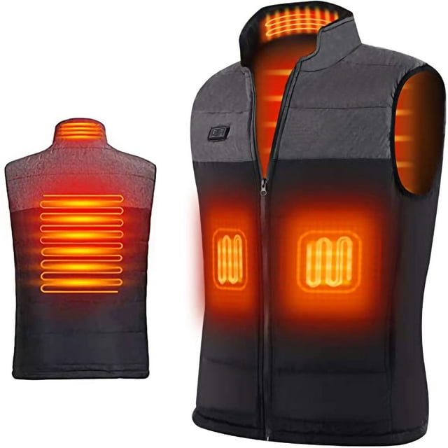 Sexy Dance Electric Thermal Heated Vest for Men Women Sleeveless Zipper Heating Jacket Lightweight Warmth Outwear With Battery Pack