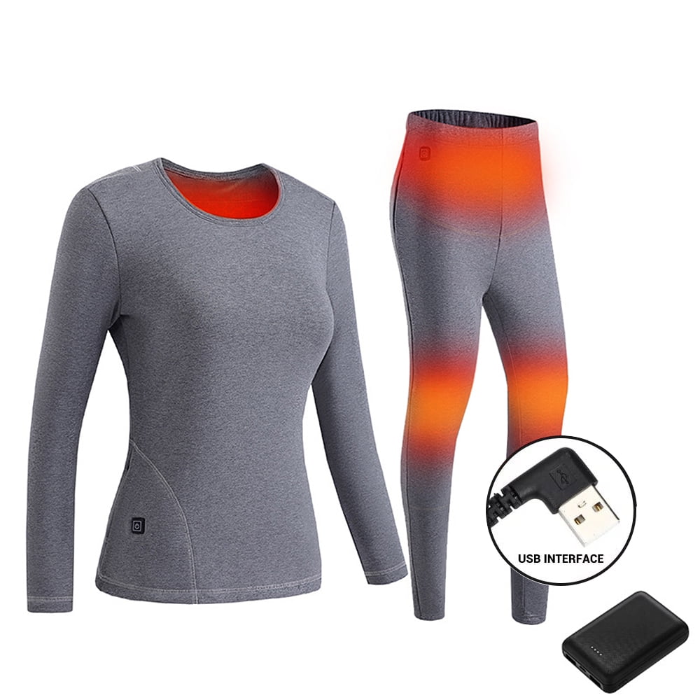 Best Deal for Womens Thermal Underwear Sets USB Electric Heating ，Thermal