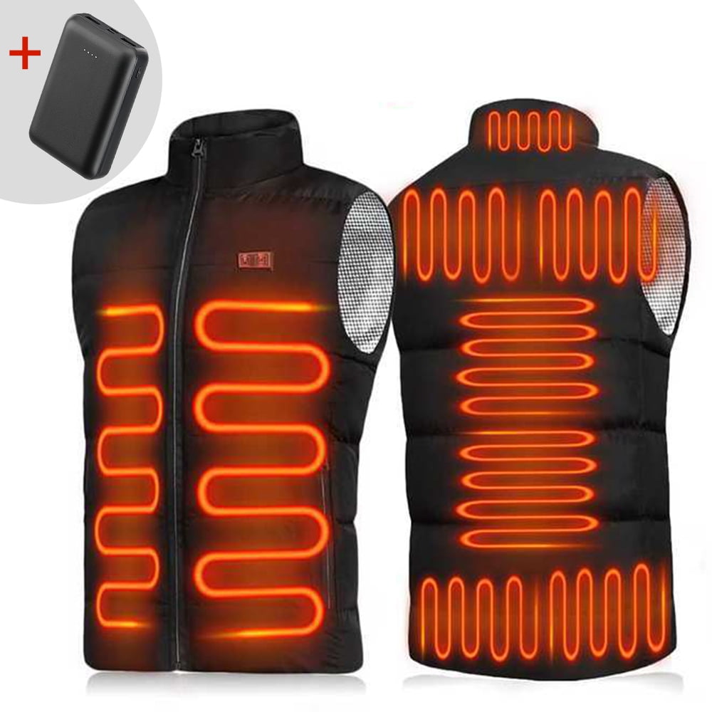 Sexy Dance Heated Vest for Men Women unisex Electric Heated Coat Without Power Bank USB Rechargeable Washable Heated Jacket Outdoor Fishing Hunting