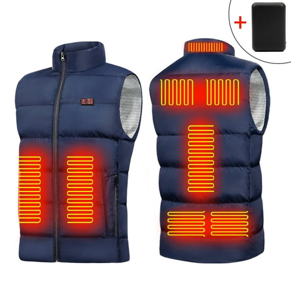 Sexy Dance Heated Vest For Men Women Unisex Electric Heated Coat with Power Bank USB Rechargeable Washable Heated Jacket Outdoor Fishing Hunting Waistcoat Hiking Vest