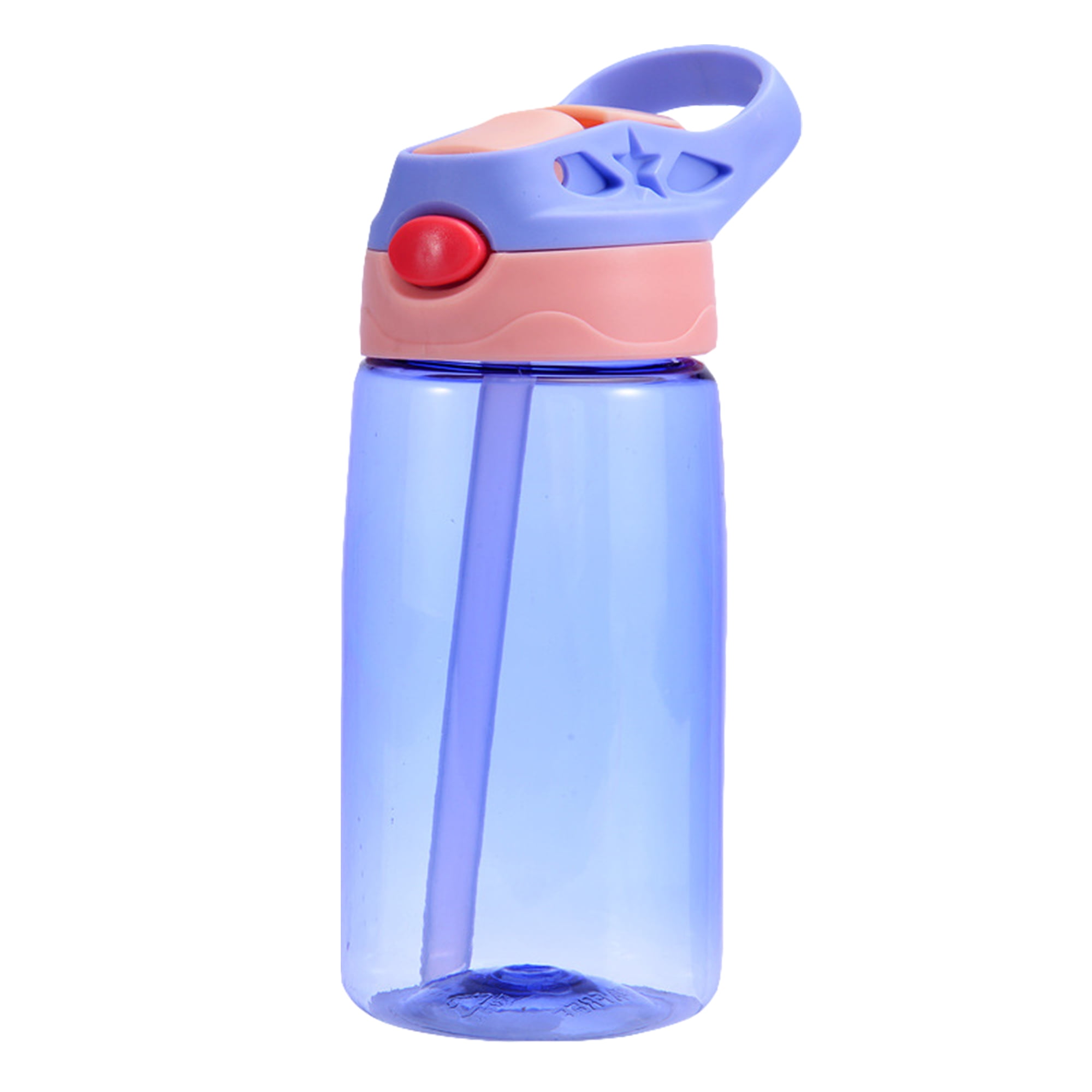 1pc 480ML Kids Water Bottle For School Boys Girls, Cup With Straw, Cute  Cartoon Leak-Proof Mug, Portable