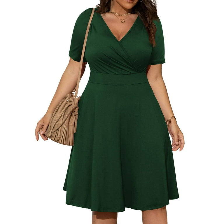 Ladies bottle green dress top