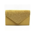 thumbnail image 1 of Sexy Dance Ladies Portable Evening Bags Clutch Women Formal Minaudiere Handbag Satin Prom Party Flap Wedding Purse Gold, 1 of 2