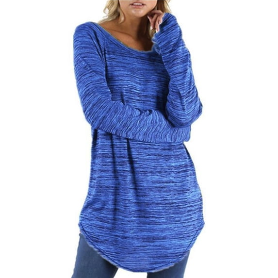 Sexy Dance Plus Size Tunic Tops for women Long Sleeve Loose Fit T Shirt Blouse Loose Fit Irregular Hem Casual Shirt Tops Ladies Basic Tee Loungewear