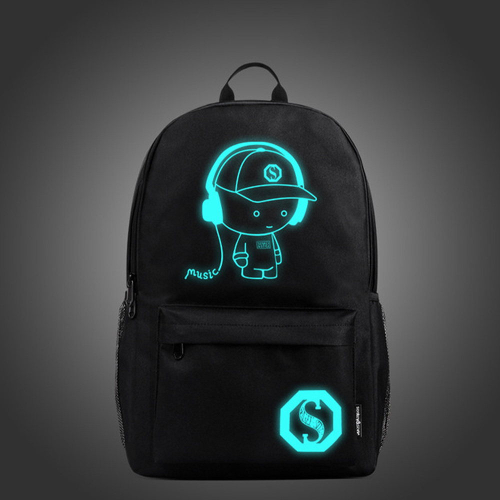 Sexy Dance School Backpack for Teens Boys Girls College Students Back to School Cool Luminous Bookbag Laptop Travel Shoulder Bag with USB Charging Port,Black/Gray - image 1 of 10