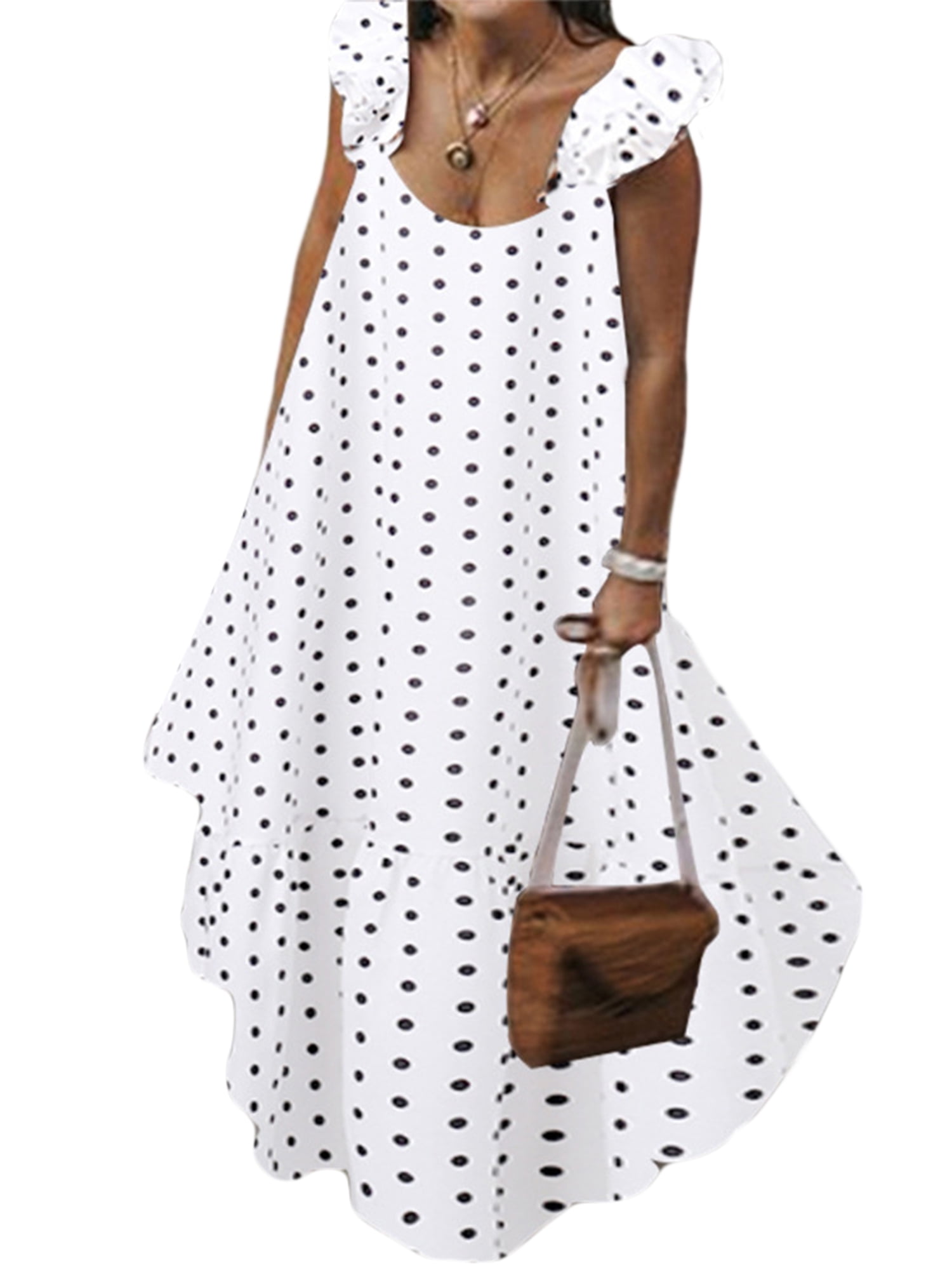 Sexy Dance Summer Dress for Womens Maxi Dress Ladies Plus Size Sleeveless Dresses Casual Loose Swing Dresses Boho S-5XL