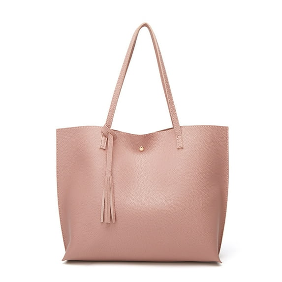 Sexy Dance Tassel Tote Leather Bag for Women, Ladies Large Capacity Fashion Shoulder Handbag Bag Purses Satchel Messenger Bags for Woman Work Shopping - Pink
