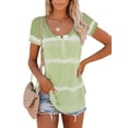thumbnail image 1 of Sexy Dance Tie Dye Striped Short Sleeve Tunic, Top (Women's), 1 of 6