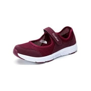 SIMANLAN Wide Width Mary Jane Shoes Women's Casual Walking Runing Sneakers Flat Shoes
