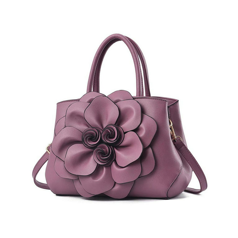 Simple Stitching Flower Decor Hand-held/shoulder Bag With Korean Style And  Sweet Ins Girl Design