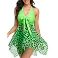 thumbnail image 1 of Sexy Dance Women Halterneck Swimming Dress Tummy Control Swimsuit V-Neck Swimwear Backless Beachwear Bathing Suit, 1 of 5
