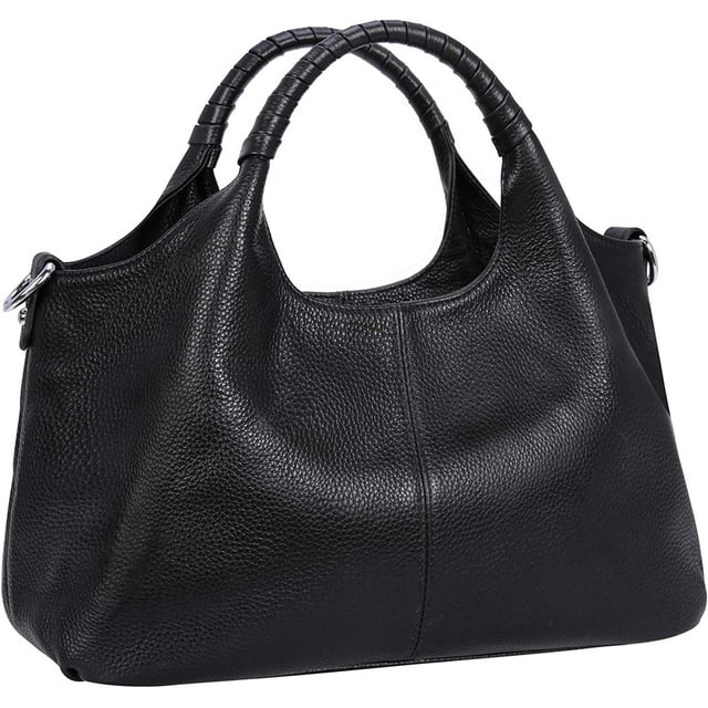 Sexy Dance Women Handbags Genuine Leather Work Tote Shoulder Bag Top Handle Satchel Ladies Hobo Crossbody Bags Black
