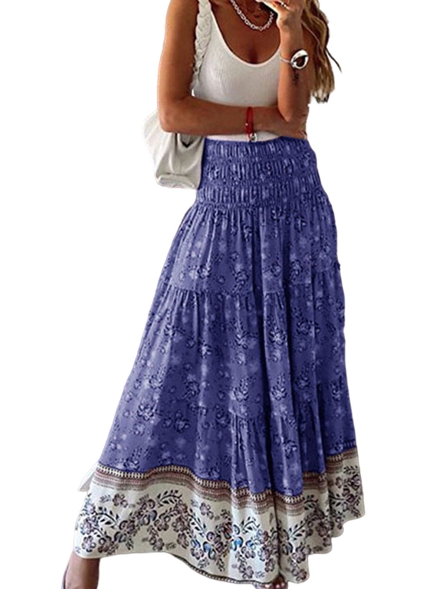 Floral print evening maxi skirt hotsell