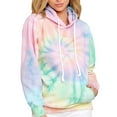 thumbnail image 1 of Sexy Dance Women Hoodie Sweatshirts Casual Tunic Long Sleeve Tie Dye Pullover with Drawstring and Pocket, 1 of 2