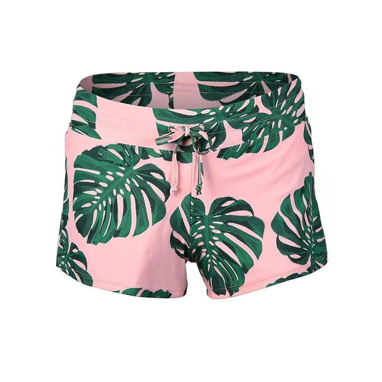 Sexy Dance Women's Swim Shorts High Waisted Bathing Suit Bottoms