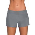 thumbnail image 1 of Sexy Dance Women Swim Shorts High Waist Swimsuit Bottom Tankini Quick Dry Board Boyshorts Solid Beach Swim Trunks, 1 of 3