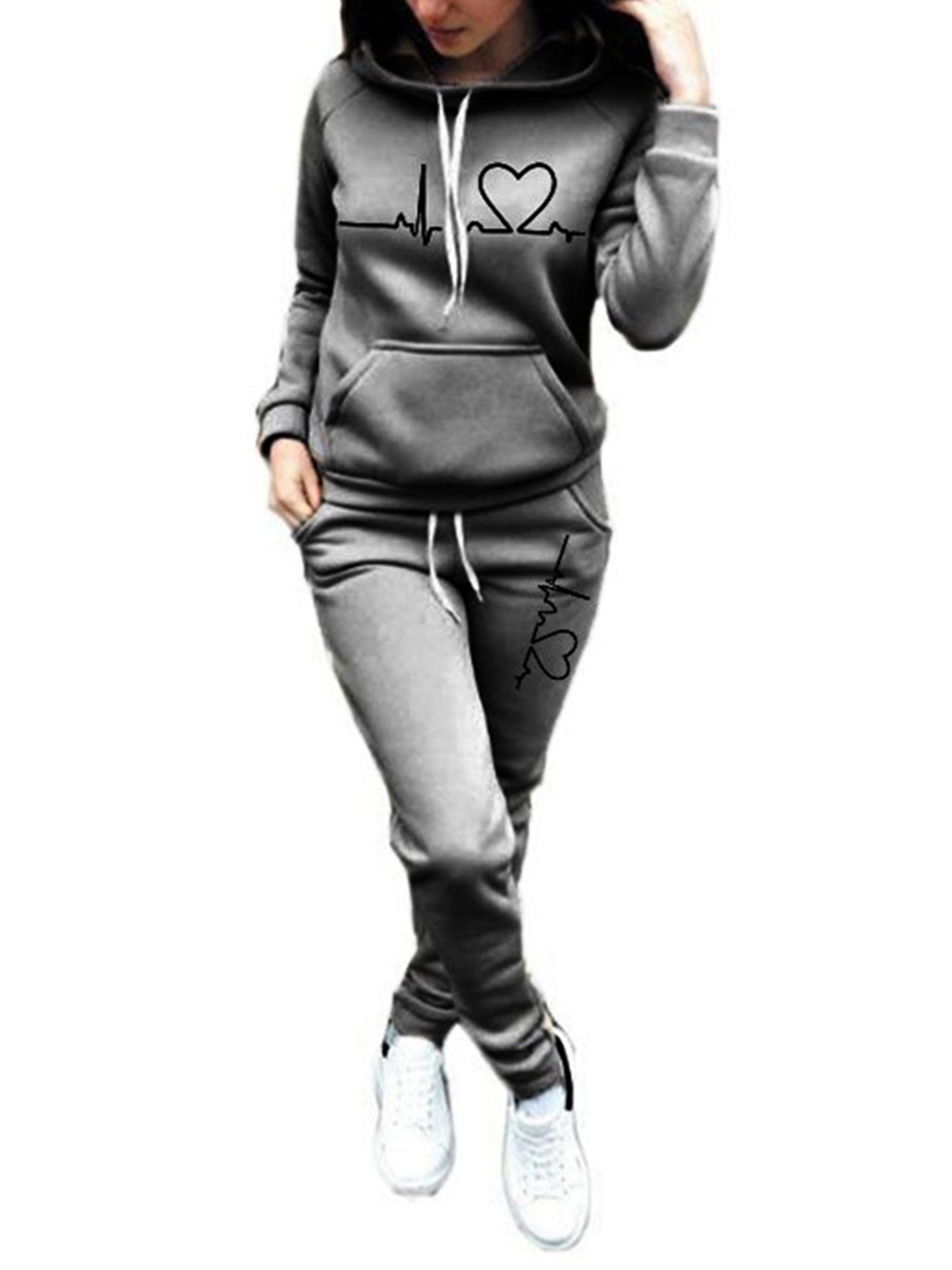 Sexy Dance Women Tracksuit Sets Hooded Sweatsuits Drawstring 2 Piece