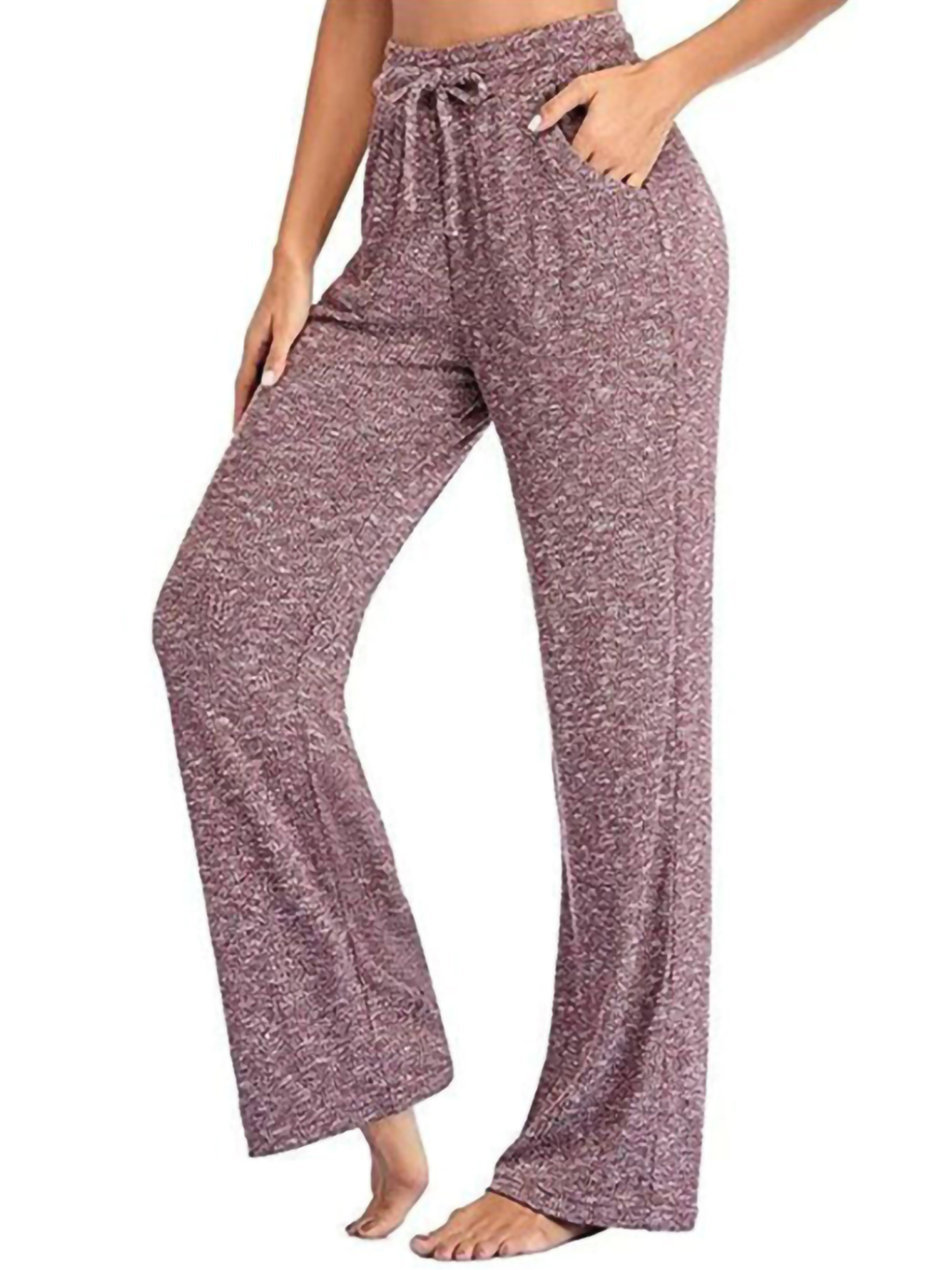 Sexy Dance Women Yoga Pants High Waisted Casual Sweatpant Elastic Waist Wide Leg Pant Plus Size Stretch Workout Pants Running Joggers Sportswear with Pockets - image 1 of 5