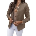 thumbnail image 1 of Sexy Dance Women's Casual Long Sleeve Collarless Blazer Solid Color Jackets for Office Workot Outerwear, 1 of 2