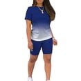 thumbnail image 1 of Sexy Dance Women's Gradient Colorblock Tracksuit Set, Athletic Outfit, 2-Piece Set, Sizes S-3XL, 1 of 8