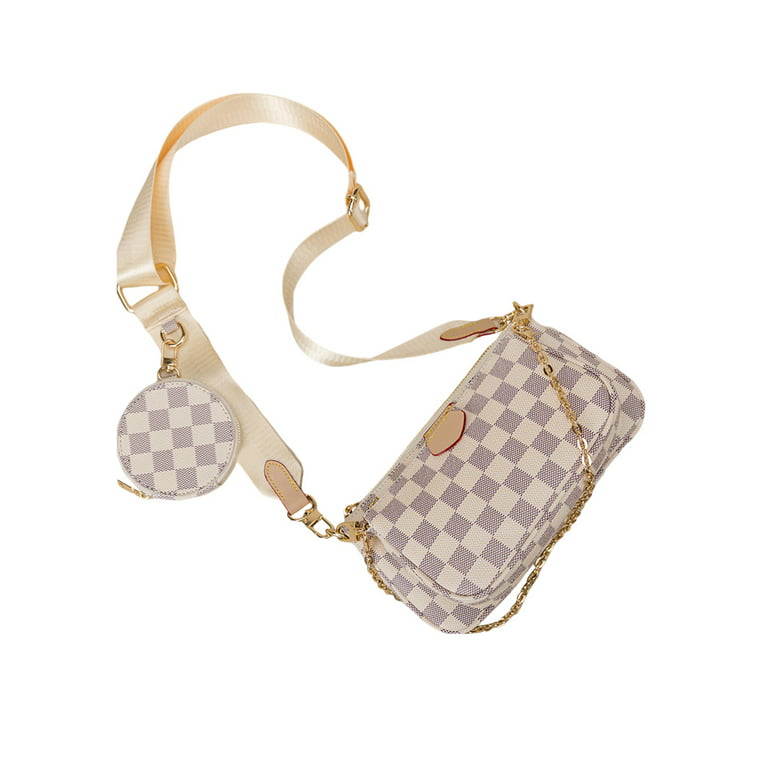 Sexy Dance Big Capacity Brown Checkered Tote Shoulder Bag With