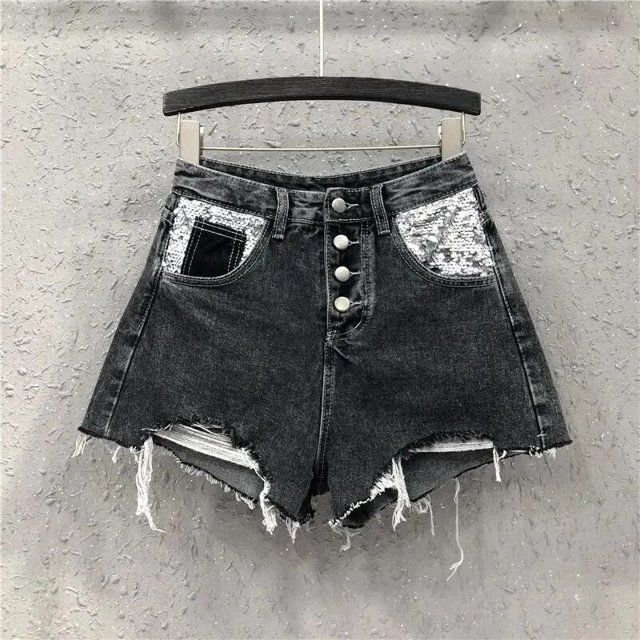Sexy Denim Short Pants for Women To Wear Print Embroidery Anime Mini