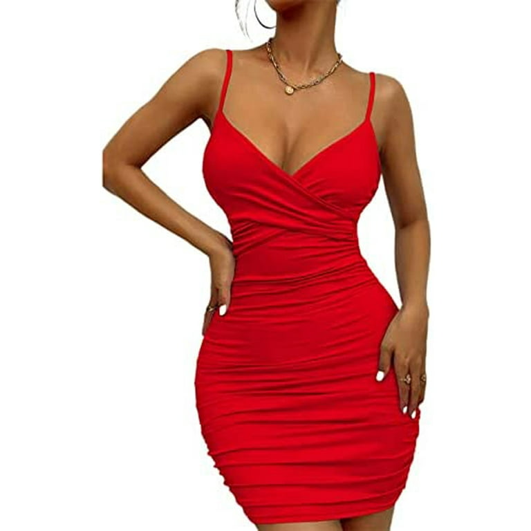 Sexy Dress Women Spaghetti Strap Dresses Female High Waist Mini Dress  Summer 2023,L,Black