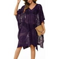 thumbnail image 1 of Sexy Elegant Lace Beach Cover Up for Women, Bathing Suit Cover Up, V-Neck Swimsuit Coverup for Poolside, Seaside and Party, 1 of 7