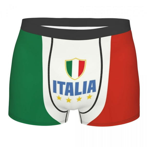 Sexy Emblem Of Italy Boxers Shorts Panties Men's Underpants Stretch Italian Flag Briefs Underwear