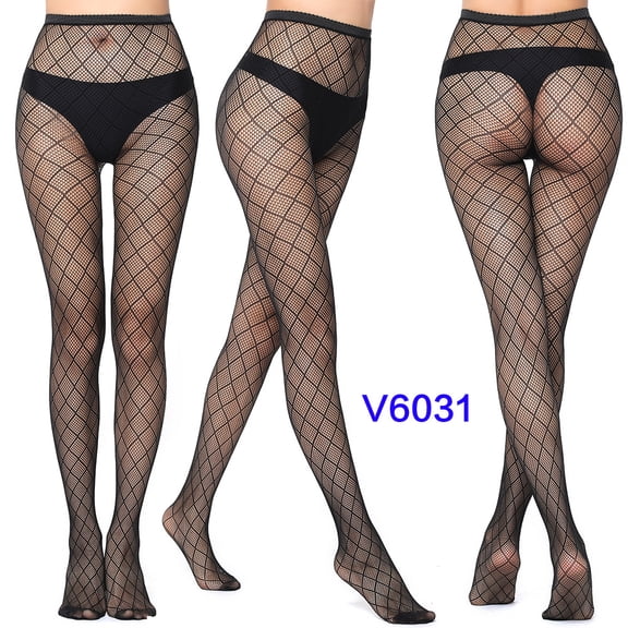Sexy Fishnet Tights Jacquard Weave Seamless Pantyhose Yarns Garter Grid Stockings Black Spider Gothic Lace Tights for Women