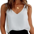 thumbnail image 1 of Sexy Fitted Tank Tops for Woman Ladies Fashion Sleeveless Vest V Neck Loose Top Ladies Solid Color Casual T Shirt Tank Tops, 1 of 4