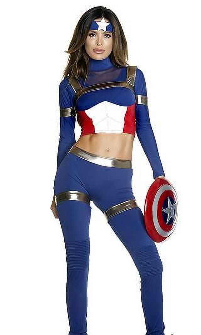 Sexy Forplay Fine Fighter Comic Hero Captain America Red White Blue