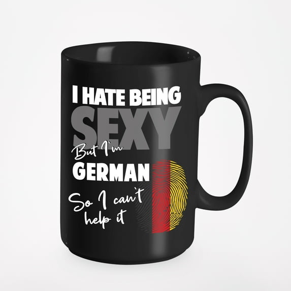 Sexy German. Germany, Black 15oz Ceramic Mug