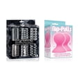 thumbnail image 1 of Sexy Gift Set Bundle of Crystalline TPR Cock Sleeves, 6 Pack, Clear and Icon Brands Silicone Nip-Pulls, Pink, 1 of 5