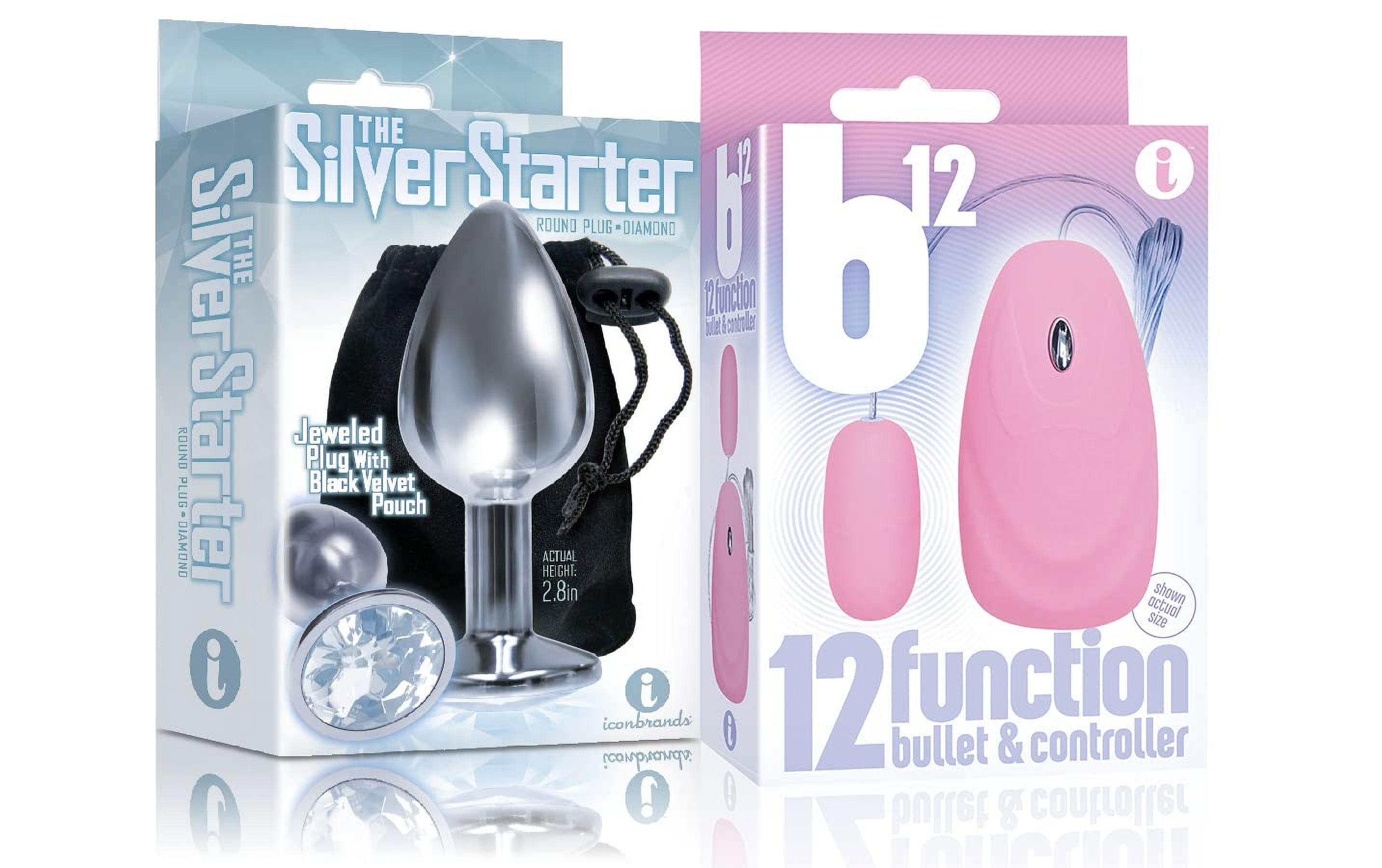 Sexy Gift Set of The Silver Starter, Bejeweled Stainless Steel Plug ...